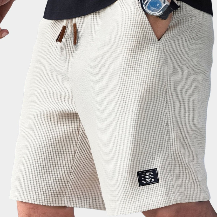 Niklas | Men's Waffle Texture Relaxed Fit Drawstring Shorts