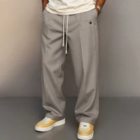 Sebastian | Men's Modern Fit Wide Drawstring Trousers