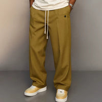 Sebastian | Men's Modern Fit Wide Drawstring Trousers