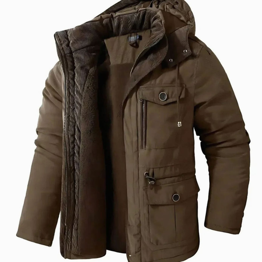 Matthias | Men's Waterproof Windproof Fleece Lined Hooded Winter Jacket