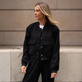 Hester Casual Leather Jacket with Pockets