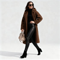 Hester Elegant Coat in Brown