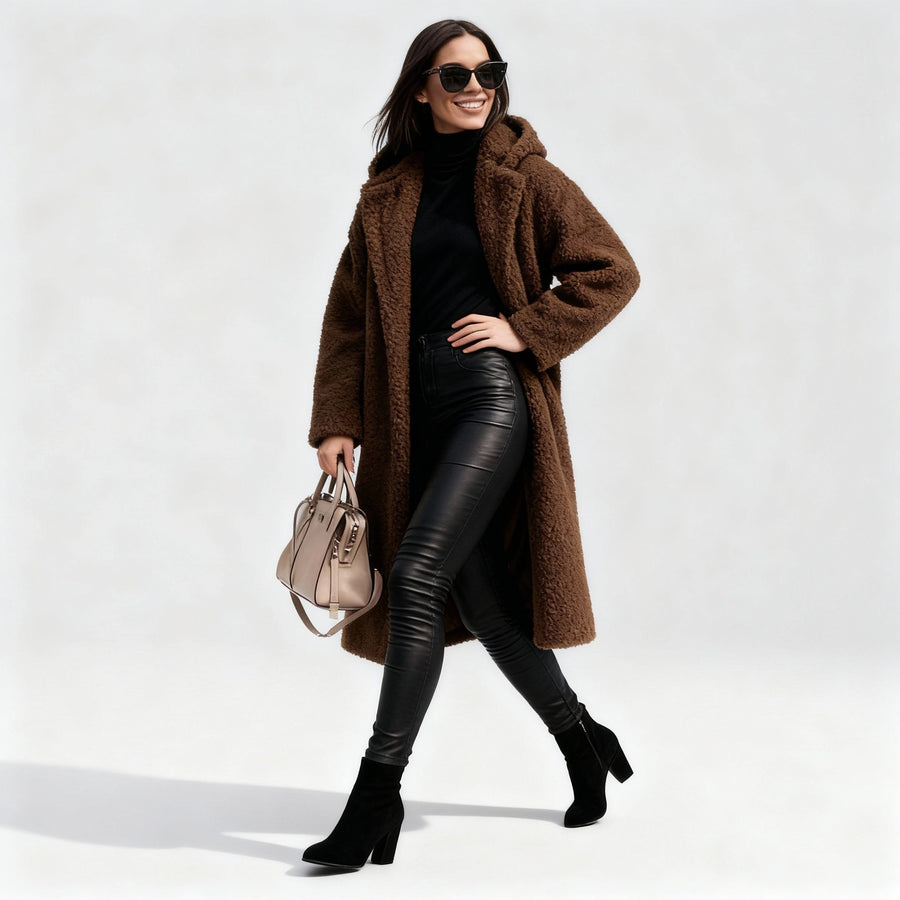 Hester Elegant Coat in Brown