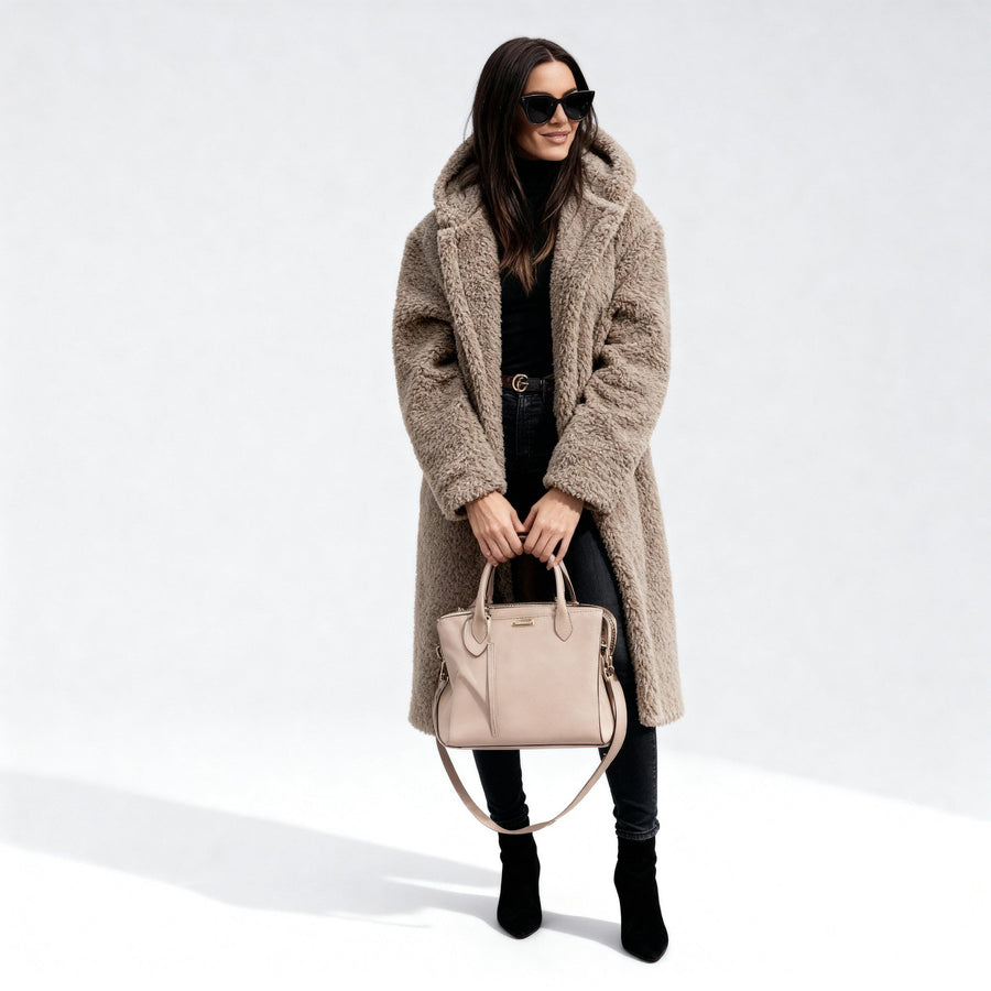 Hester Elegant Coat in Khaki