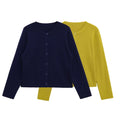 Hester Knit Dress with Crew Neck and Button Front