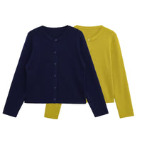 Hester Knit Dress with Crew Neck and Button Front
