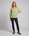 Hester Linen Blouse with Embroidery