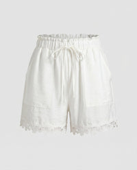 Hester Linen Trousers in Beige