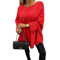 Hester Relaxed Knit Poncho in Pink