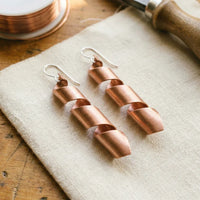 Amber Dusk Copper Earrings