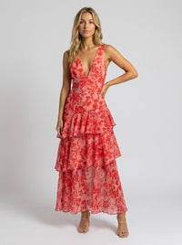 Elisa Ruffle Maxi Dress