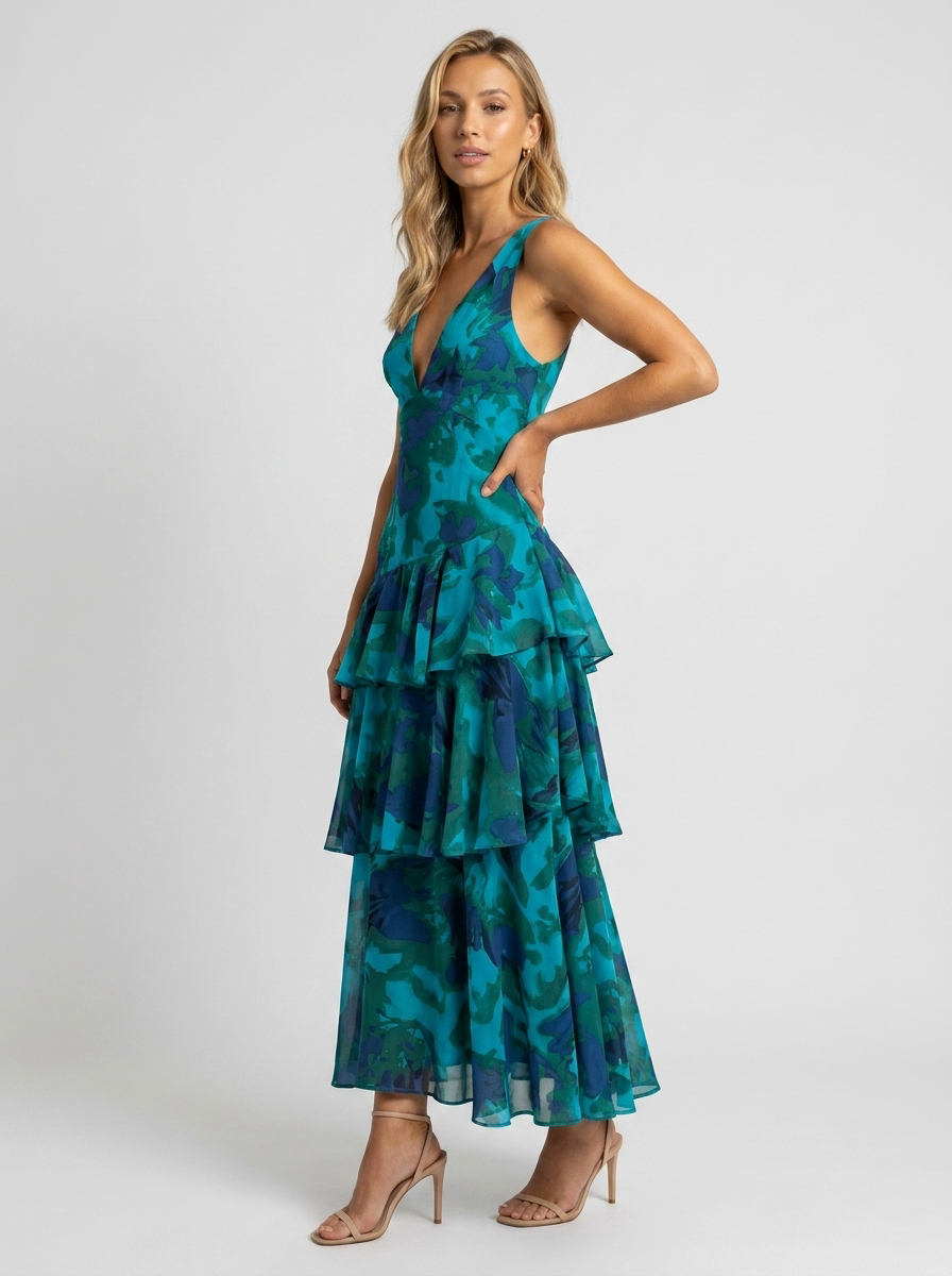 Elisa Ruffle Maxi Dress