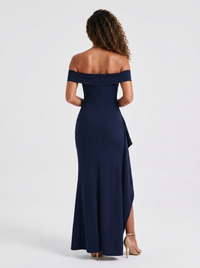 ISABELLA | RUCHED OFF MAXI DRESS