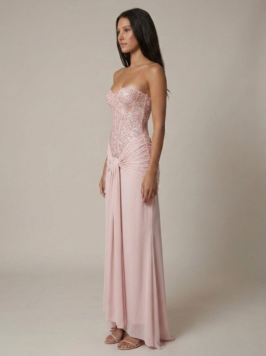 ALESSIA | CORSET STRAPLESS MAXI DRESS