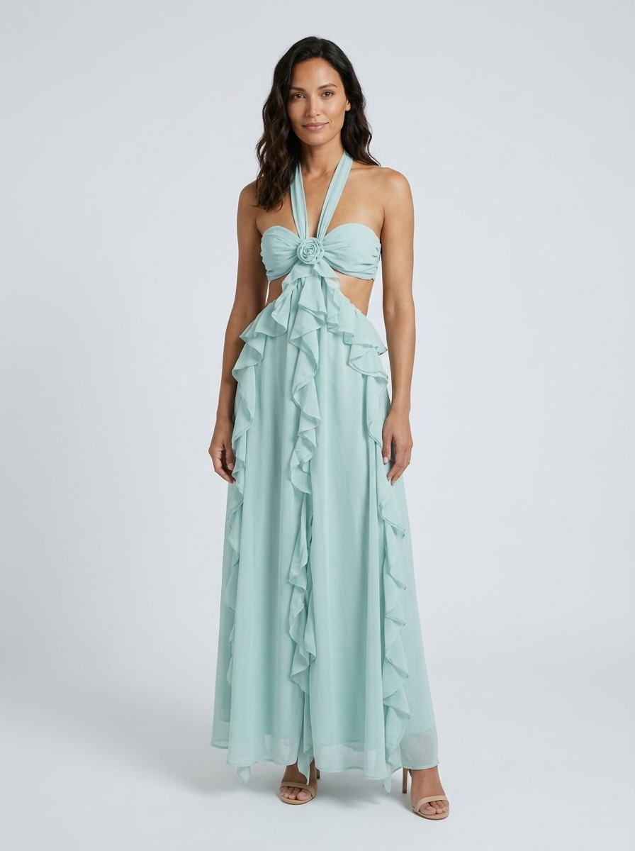 DAHLIA | FLORAL BACKLESS MAXI DRESS