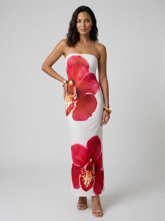 FELICITY | FLORAL BODYCON MAXI DRESS