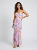 JOLENE | FLORAL RUFFLE MAXI DRESS