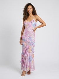 JOLENE | FLORAL RUFFLE MAXI DRESS