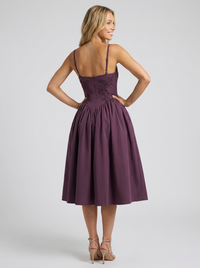 ORABEL | FLORAL PLEATED MIDI DRESS