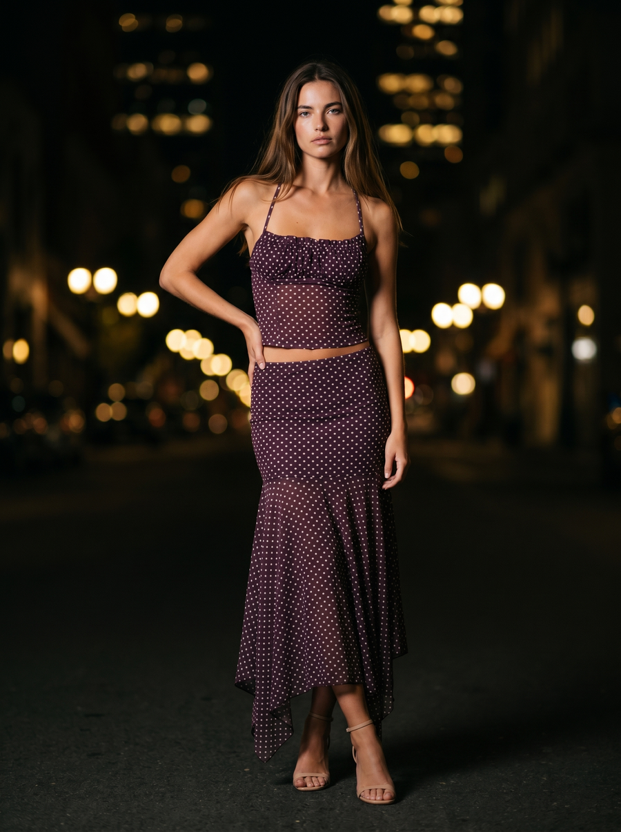 LILIANA | RUCHED PAJAMA MIDI SET