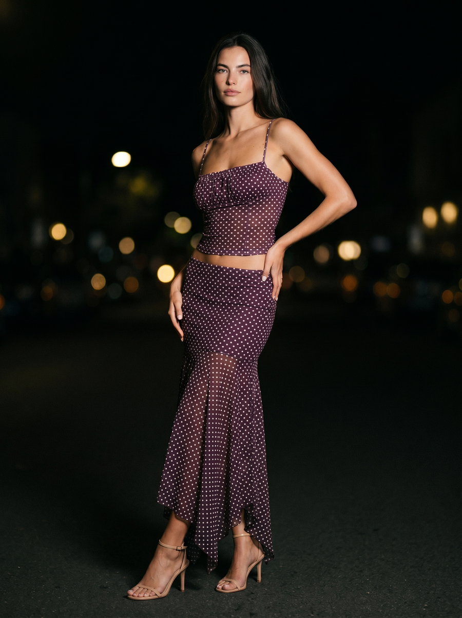 LILIANA | RUCHED PAJAMA MIDI SET