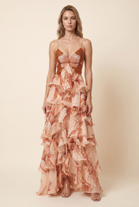 KIRA | BUTTERFLY RUFFLE MAXI DRESS