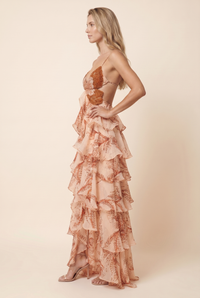 KIRA | BUTTERFLY RUFFLE MAXI DRESS