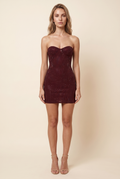 SKYLAR STRAPLESS RHINESTONE MINI DRESS