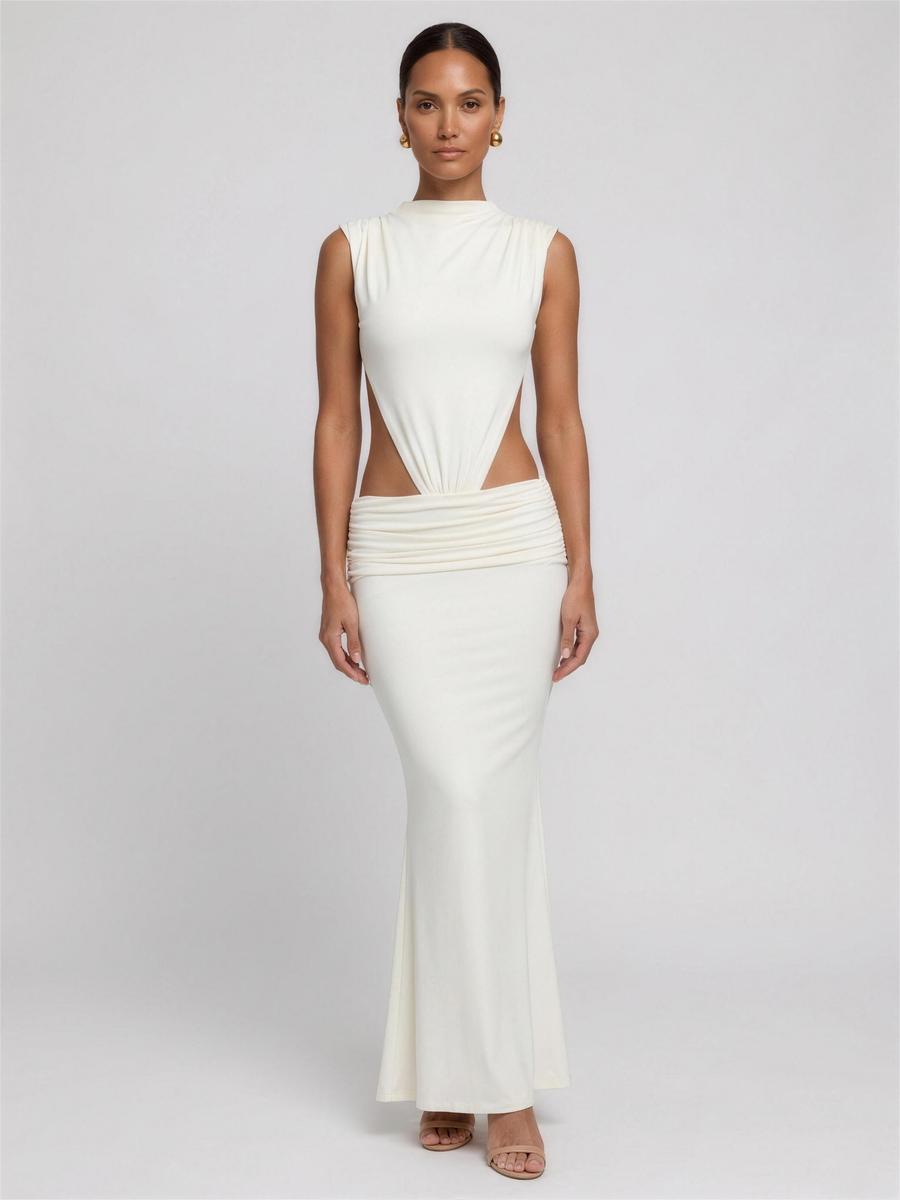 LUISA | PINAFORE MAXI DRESS