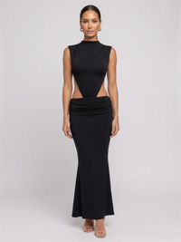 LUISA | PINAFORE MAXI DRESS