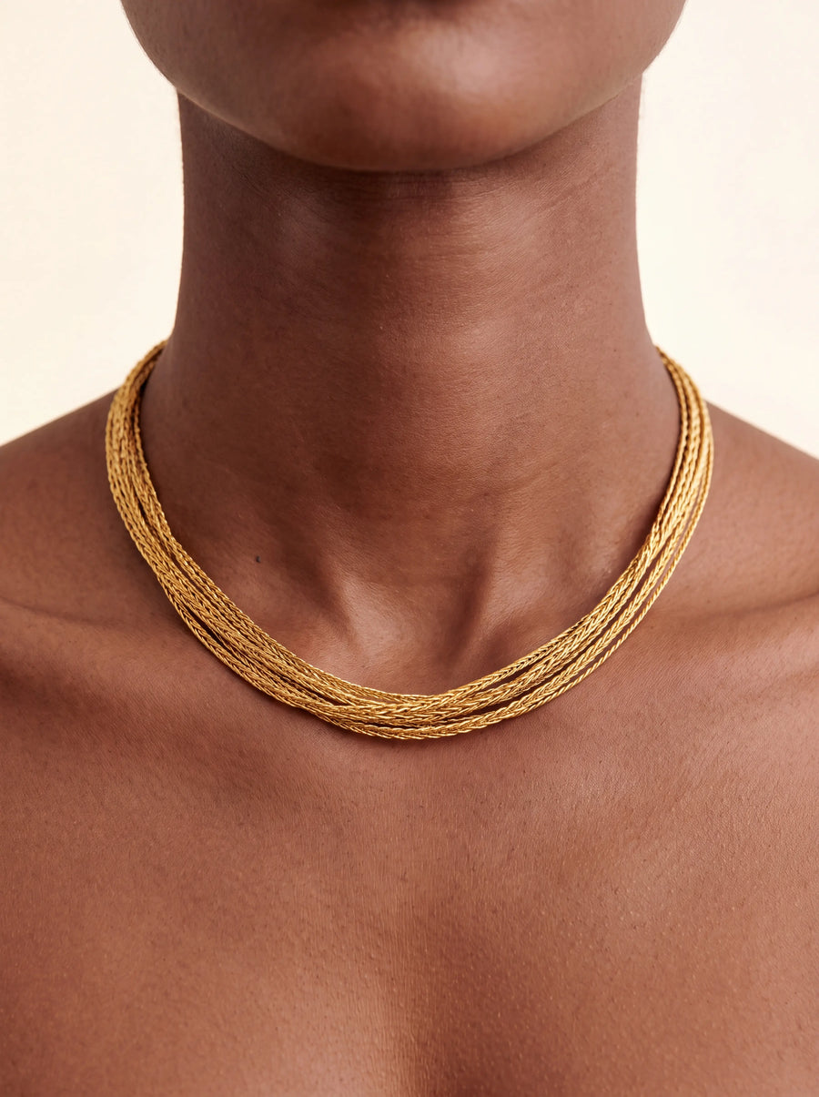 Gigi Necklace - Gold - Brass