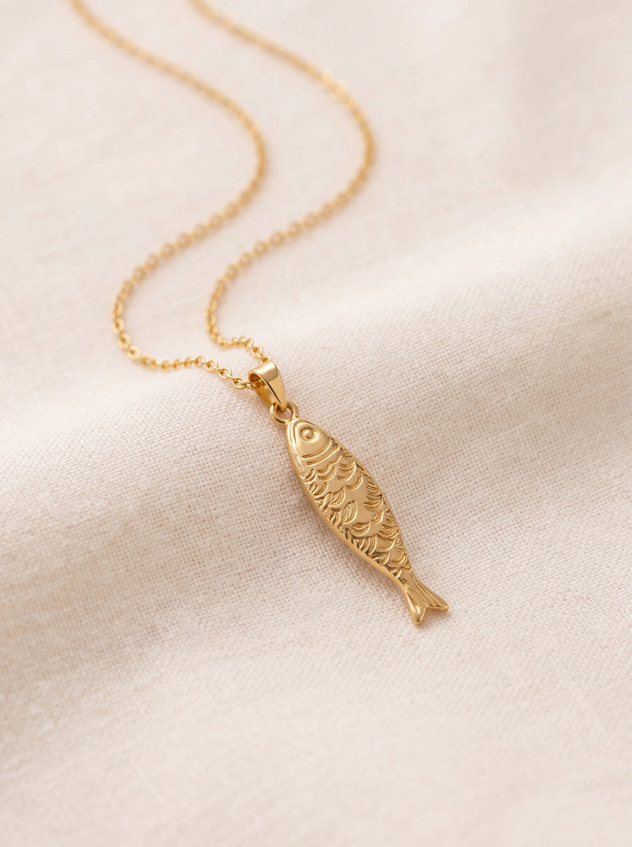 New! Coastal Classic 18k Gold Plated Fish Sardine Necklace Nwot 3032 | Color: Gold | Size: