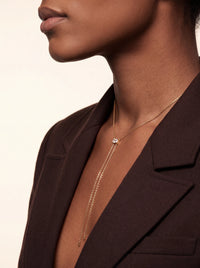 Crystal Gumdrop Necklace in Gold