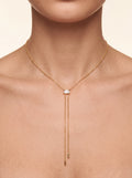 Crystal Gumdrop Necklace in Gold
