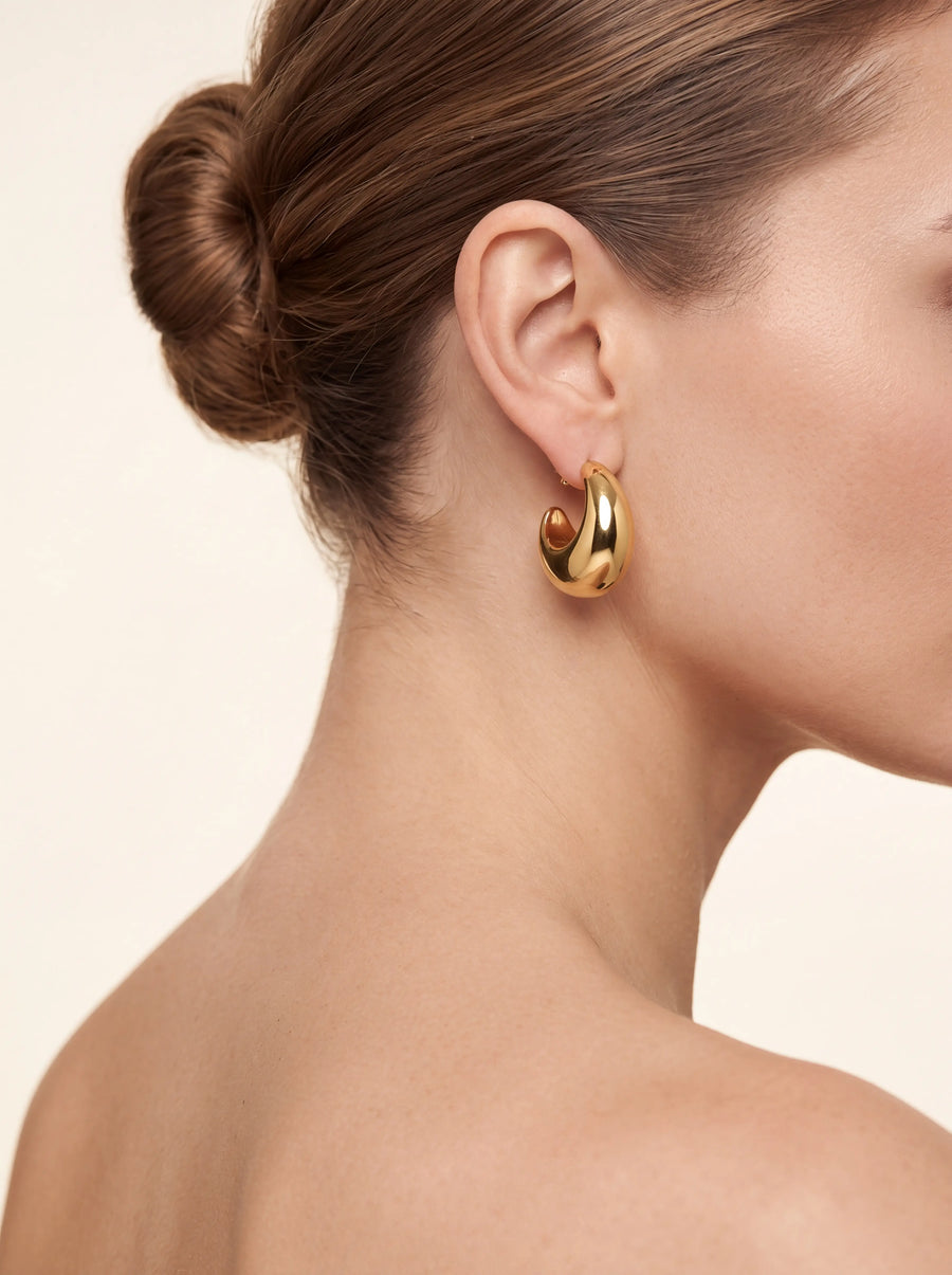 IDA Gold Chunky Drop Earrings