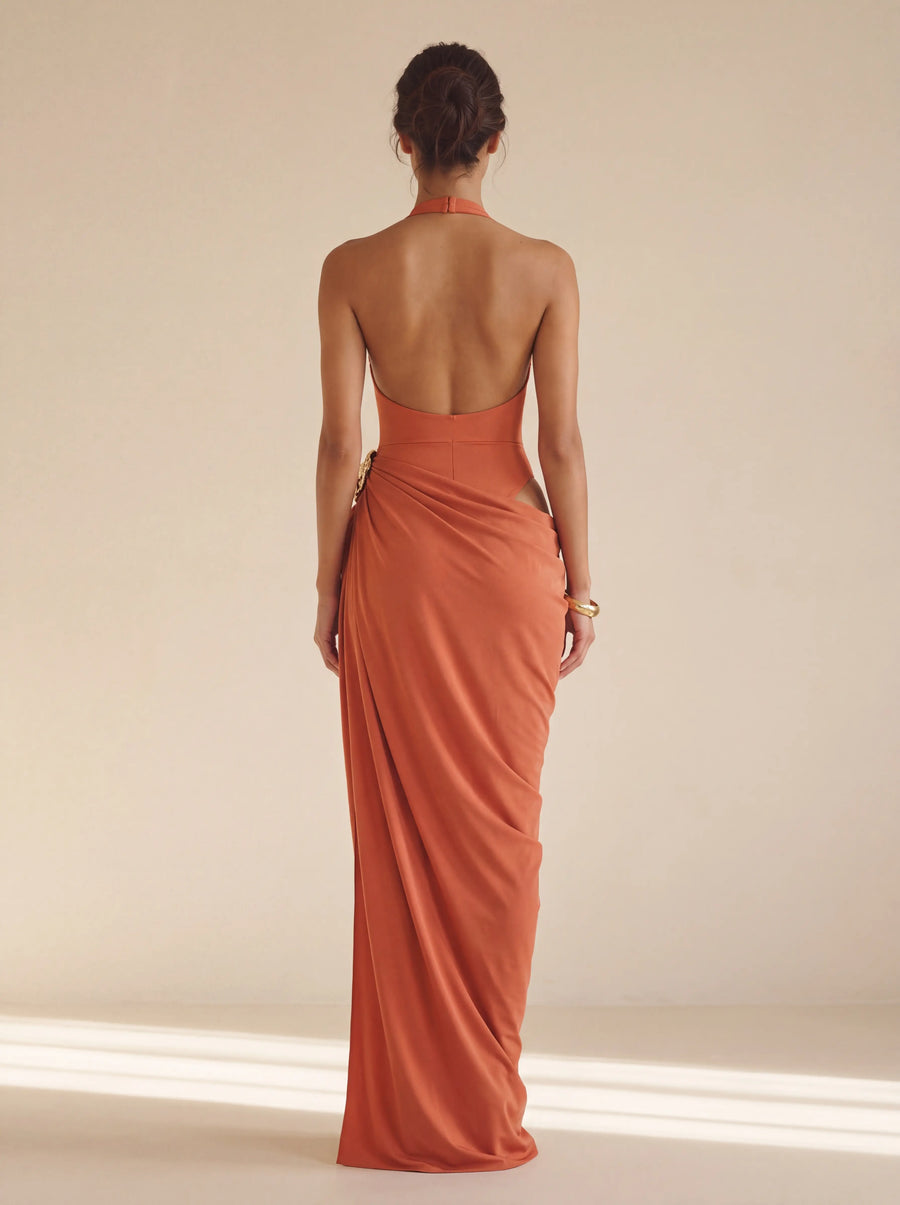 Marlene Maxi Dress – Burnt Orange