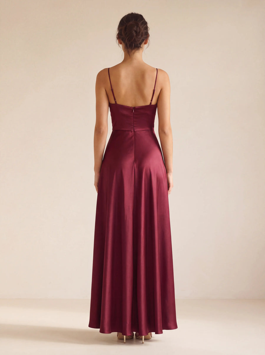 Adelaide Maxi Dress – Cherry Lacquer