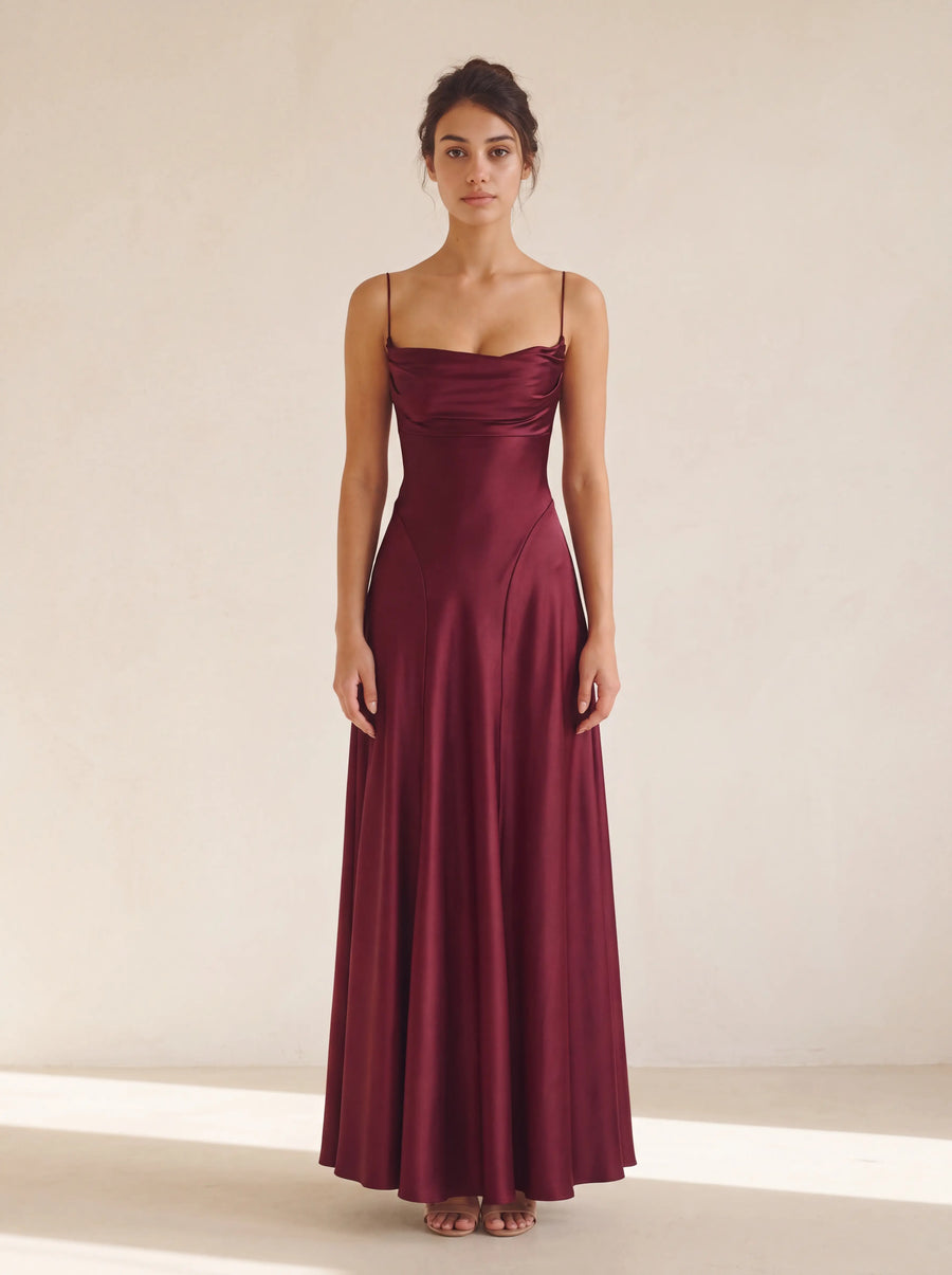 Adelaide Maxi Dress – Cherry Lacquer