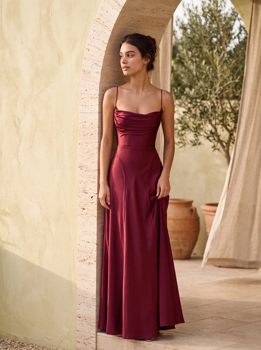 Adelaide Maxi Dress – Cherry Lacquer