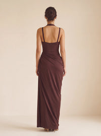 Marlene Maxi Dress – Plum Brown