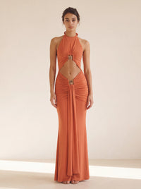 Melissa Maxi Dress – Burnt Orange