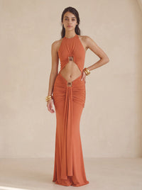 Melissa Maxi Dress – Burnt Orange