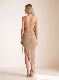 Indie Midi Dress – Beige