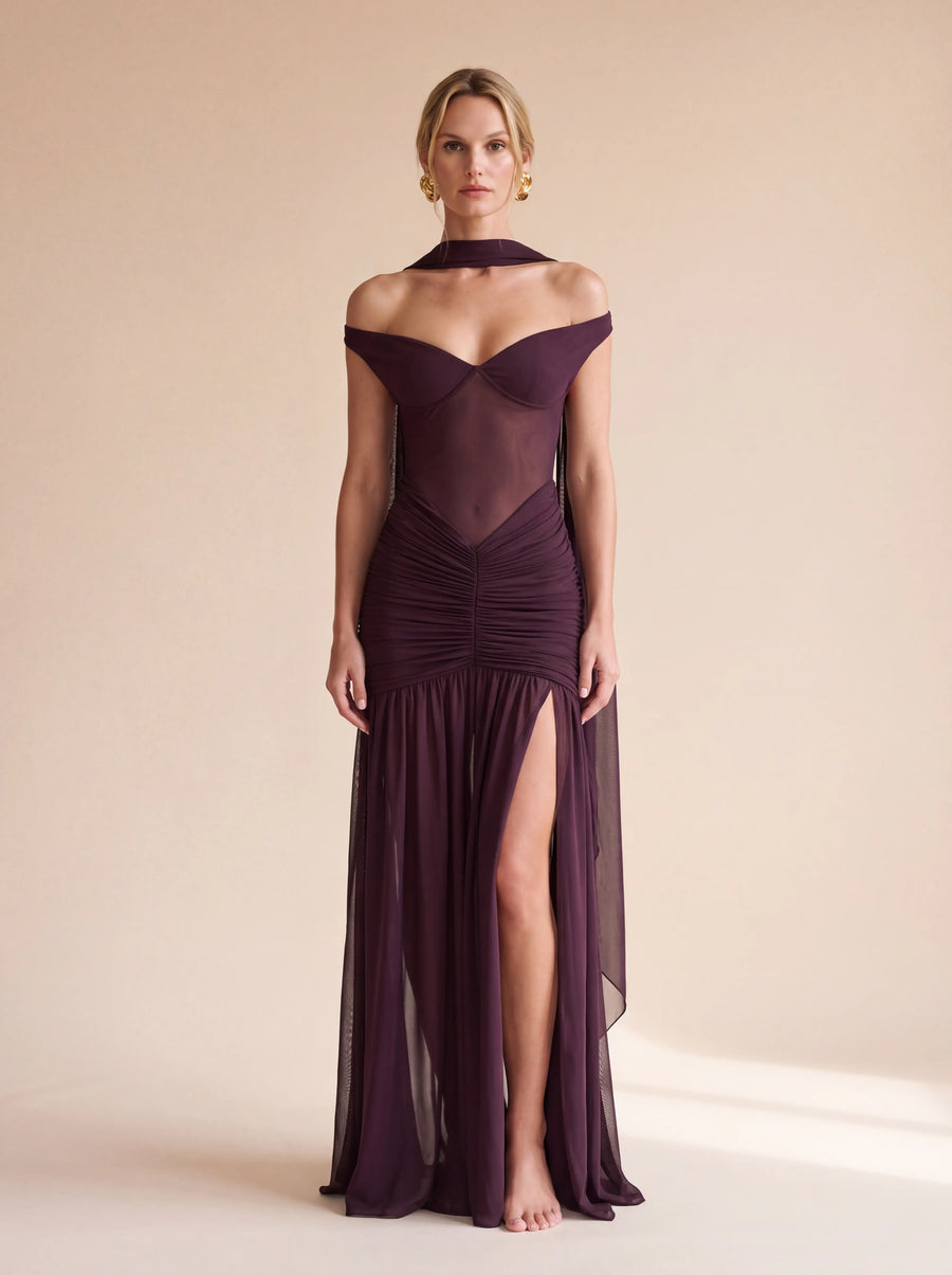 Rosa Maxi Dress – Plum