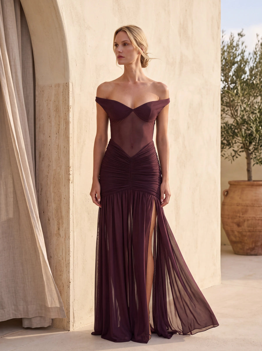 Rosa Maxi Dress – Plum