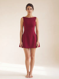 Emily Mini Dress – Wine