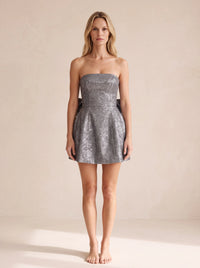 Heidi Mini Dress – Grey Sparkle