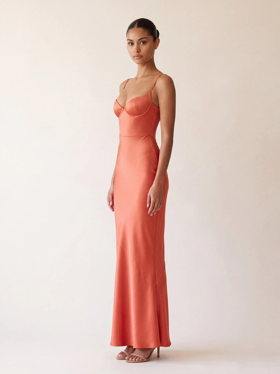 Winnie Maxi Dress – Burnt Orange