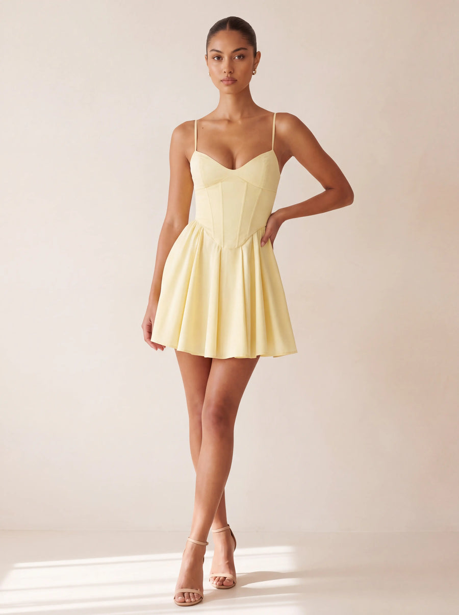 Matilda Mini Dress – Lemon