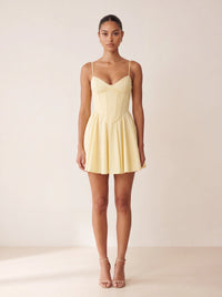 Matilda Mini Dress – Lemon